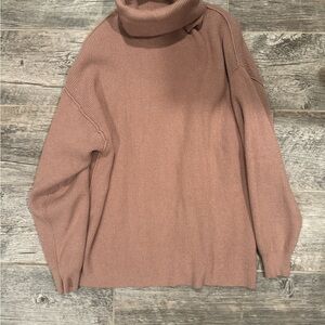 Free people Cozy Mauve Turtleneck Sweater